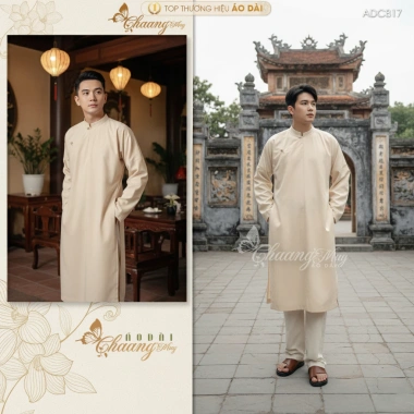 Áo dài Nam CHAANG ADC817 cách tân truyền thống, may sẵn cài tua chuông, thích hợp chụp hình tiệc cưới lễ tết - 262.600 VND 10