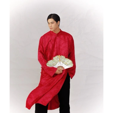 Áo dài nam gấm dệt cách tân Tết - Form đứng, dây tua rua ngực, chỉ 1,159,000₫ 7 Áo dài nam gấm dệt cách tân Tết - Form đứng, dây tua rua ngực, chỉ 1,159,000₫ 7