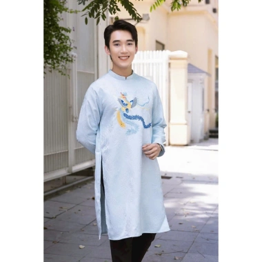 Áo dài nam Huyền Trân không quần vải gấm mềm cao cấp thêu họa tiết 3 màu 409.000₫ 6