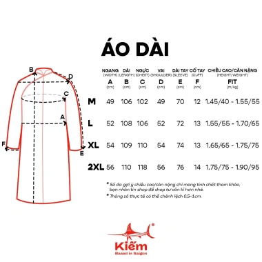 Áo dài nam Kiếm Là Mốt Kinh Bắc vải tuýt - Giá 1,8 triệu, không kèm quần tết