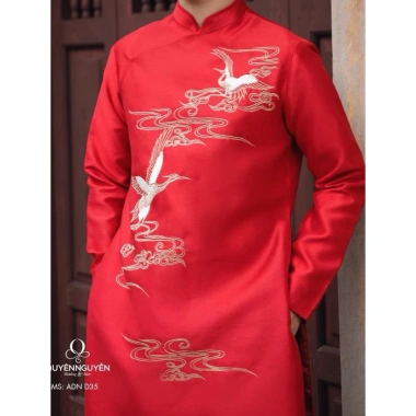 Áo dài nam màu đỏ size XL ăn hỏi lễ tết Giá chỉ 250k thanh lý nhanh