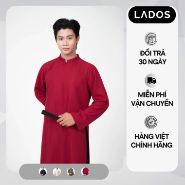 Áo Dài Nam Ngũ Thân Tân LADOS Kate Lụa Hàn Cao Cấp, Suông, Ít Nhăn, Không Kèm Quần 272k
