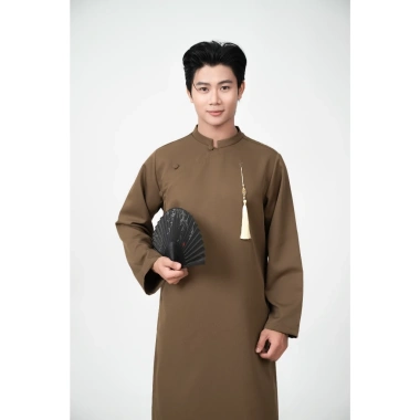 Áo Dài Nam Ngũ Thân Tân LADOS Kate Lụa Hàn Cao Cấp, Suông, Ít Nhăn, Không Kèm Quần 272k