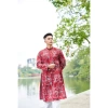 Áo dài nam sự kiện vân đá đỏ gấm cao cấp, form đứng, mặc Tết – Giao 4H, giá 406.000 | M.A.N 4