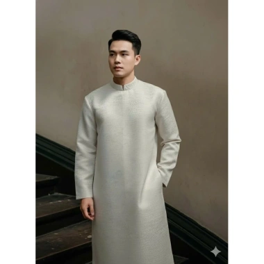 Áo dài nam thêu thiết kế cao cấp 4 mùa, may kỹ, vải mềm thoáng mát, phù hợp lễ hội, giá sỉ 580.000 VND