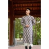 Áo dài nam truyền thống gấm thượng hải mềm màu xanh tím - Phom chuẩn, giảm còn 378.000đ