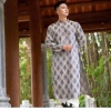 Áo dài nam truyền thống gấm thượng hải mềm màu xanh tím - Phom chuẩn, giảm còn 378.000đ 2