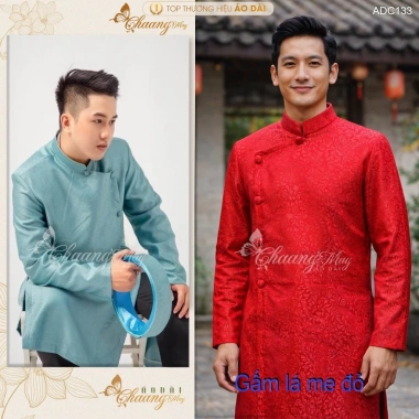Áo dài nam vàng truyền thống Chaang May vải gấm cao cấp dự tiệc cưới lễ tết ADC130 10 Áo dài nam vàng truyền thống Chaang May vải gấm cao cấp dự tiệc cưới lễ tết ADC130 10