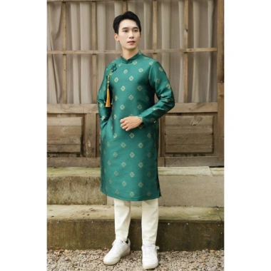 Áo dài nam Vĩnh Khoa chất gấm 2 lớp thanh lịch, sang trọng - Giá chỉ 475.000₫