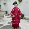 Áo dài Ngọc Diên bé gái vải tơ thêu 4 tà và quần lụa ngọc trai dày dặn, lễ tết giá ưu đãi 245k 2
