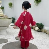 Áo dài Ngọc Diên bé gái vải tơ thêu 4 tà và quần lụa ngọc trai dày dặn, lễ tết giá ưu đãi 245k 4