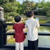 Áo dài nhung bé trai thêu rồng Tết, set quần suông lụa Beemo - Giá giảm còn 245.000đ, mềm mại sang trọng 4