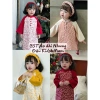 Áo dài nhung Hỏa Tốc Tết bé gái - BST Đậu Kids&Mom kèm bờm, giảm giá 275k