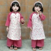 Áo dài nhung Hỏa Tốc Tết bé gái - BST Đậu Kids&Mom kèm bờm, giảm giá 275k 6