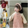 Áo dài nhung Hỏa Tốc Tết bé gái - BST Đậu Kids&Mom kèm bờm, giảm giá 275k 7