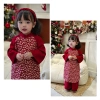 Áo dài nhung Hỏa Tốc Tết bé gái - BST Đậu Kids&Mom kèm bờm, giảm giá 275k 8