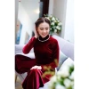Áo dài nhung truyền thống may sẵn cho quý bà - Sang trọng, giảm giá 305.000 VND 2