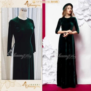 Áo dài nhung xanh rêu Chaang ADC526 may sẵn, vải co giãn, form đẹp sang trọng – 368.436₫ 3 Áo dài nhung xanh rêu Chaang ADC526 may sẵn, vải co giãn, form đẹp sang trọng – 368.436₫ 3