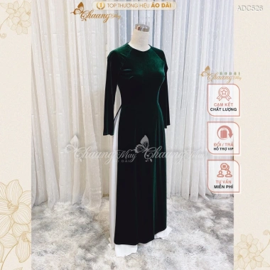 Áo dài nhung xanh rêu Chaang ADC526 may sẵn, vải co giãn, form đẹp sang trọng – 368.436₫ 5 Áo dài nhung xanh rêu Chaang ADC526 may sẵn, vải co giãn, form đẹp sang trọng – 368.436₫ 5