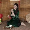 Áo dài nhung xanh rêu Chaang ADC526 may sẵn, vải co giãn, form đẹp sang trọng – 368.436₫ 7