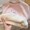 Áo dài tay bé gái thu đông, lót lông cừu dày ấm áp, Hàn Quốc - Siêu tiết kiệm 6