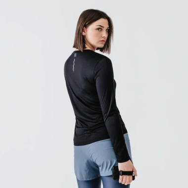 Áo dài tay chạy bộ chống nắng Sun Protect nữ màu đen - DECATHLON Kalenji 8.380.664 2