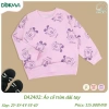 Áo Dài Tay Cotton Dokma Bé Gái 11-22kg In Hình Đáng Yêu - Giá Giảm 115k 5