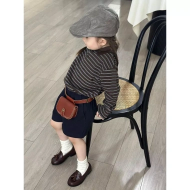 Áo dài tay mùa xuân thu bé gái – Áo thun cổ polo thời trang giản dị Hàn Quốc 9