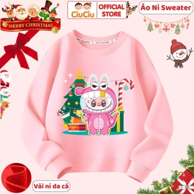 Áo Dài Tay Nỉ Thu Đông Bé Trai - Gái Mừng Giáng Sinh Labulu Noel – Vải Nỉ Da Cá Giữ Nhiệt 160k 5