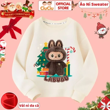 Áo Dài Tay Nỉ Thu Đông Bé Trai - Gái Mừng Giáng Sinh Labulu Noel – Vải Nỉ Da Cá Giữ Nhiệt 160k 7