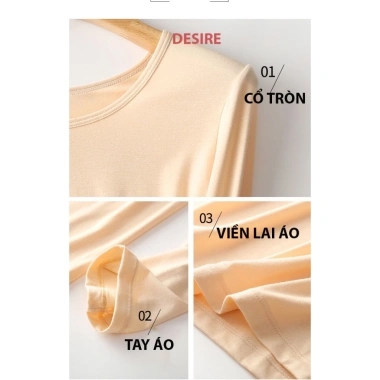 Áo dài tay ôm thun Vicose ủ kem chống nắng, lót trong giữ nhiệt mùa thu đa dụng A601 Q602 - giảm còn 125k 3