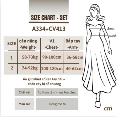 Áo dài tay phối chân váy bigsize nữ 58-92kg xinh tươi Noel và Tết giá 103k 2
