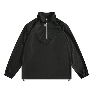Áo dài tay Starlord High Neck Jacket cổ cao, kéo zip ngôi sao, độn vai - 299.000₫