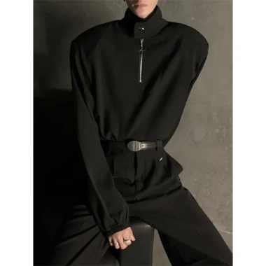 Áo dài tay Starlord High Neck Jacket cổ cao, kéo zip ngôi sao, độn vai - 299.000₫ 3