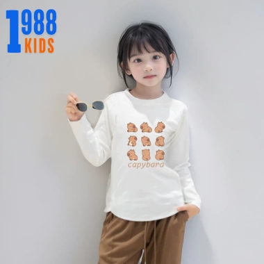 Áo dài tay thu đông Capybara bé gái size 15-38kg - Áo phông cotton dài tay nhiều màu mã TED133 giá ưu đãi 78.500 VND 10