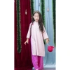 Áo Dài Tết 2.026 Bé Gái Hồng Phấn Gấm Nguyệt Cúc Dệt Nổi Set Dễ Thương Giá 249.000đ 6