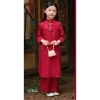 Áo dài Tết 2.026 bé gái set 3 chiếc đỏ chất gấm đính hoa ngọc, quần lụa và túi Junykids chỉ 199.000 VND 2