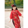 Áo dài tết An Khang đỏ cho anh em và trẻ em, chất Tafta mềm mịn, đủ size, giảm còn 205.000₫ 6