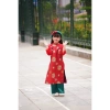 Áo dài tết An Khang đỏ cho anh em và trẻ em, chất Tafta mềm mịn, đủ size, giảm còn 205.000₫ 7