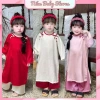 Áo Dài Tết Bé Gái Cách Tân Lụa Gấm Nơ Cúc Dáng Rộng - Tặng Bờm, Giá 212.900 VND 3