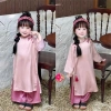 Áo Dài Tết Bé Gái Cách Tân Lụa Gấm Nơ Cúc Dáng Rộng - Tặng Bờm, Giá 212.900 VND 5
