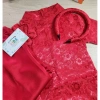 Áo dài tết bé gái gấm lụa 2 da đính hoa cúc thủ công, tặng kèm bờm, size 7‑27kg, thiết kế sang trọng, phù hợp tiệc xuân - Giá 245.000₫ 5