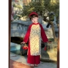 Áo dài Tết bé gái Minh Hy chính hãng, cúc chi nhung tex mềm, xinh đẹp lung linh size 90-160, quà Tết lý tưởng, giảm còn 280.000đ