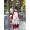 Áo dài Tết bé gái Minh Hy chính hãng, cúc chi nhung tex mềm, xinh đẹp lung linh size 90-160, quà Tết lý tưởng, giảm còn 280.000đ 6
