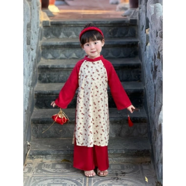 Áo dài Tết bé gái Minh Hy chính hãng, cúc chi nhung tex mềm, xinh đẹp lung linh size 90-160, quà Tết lý tưởng, giảm còn 280.000đ 9 Áo dài Tết bé gái Minh Hy chính hãng, cúc chi nhung tex mềm, xinh đẹp lung linh size 90-160, quà Tết lý tưởng, giảm còn 280.000đ 9