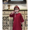Áo Dài Tết Bé Gái Size 8-28kg Phối Nơ, Họa Tiết In Chìm - Tặng Khăn, Giá 385.000 2