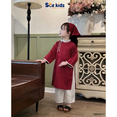 Áo Dài Tết Bé Gái Size 8-28kg Phối Nơ, Họa Tiết In Chìm - Tặng Khăn, Giá 385.000 3 Áo Dài Tết Bé Gái Size 8-28kg Phối Nơ, Họa Tiết In Chìm - Tặng Khăn, Giá 385.000 3