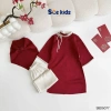 Áo Dài Tết Bé Gái Size 8-28kg Phối Nơ, Họa Tiết In Chìm - Tặng Khăn, Giá 385.000 5
