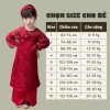 Áo Dài Tết Bé Gái Vải Lụa Gấm Đỏ Hoa 3D Nhẹ Nhàng, Thanh Lịch - Độc quyền OH KIDS 9