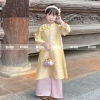 Áo Dài Tết Bé Gái Vải Lụa Vàng Ánh Kim Cao Cấp - Set Truyền Thống OH KIDS OH43 5